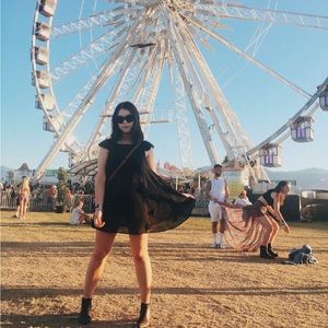 For Love & Lemons Sheer Babydoll Dress